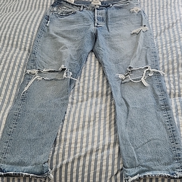 Agolde Blue High Rise Jeans - Picture 4 of 5
